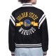 Golden State Warriors Printed Logo Varsity Satin Jacket Golden State Warriors Printed Logo Varsity Satin Jacket