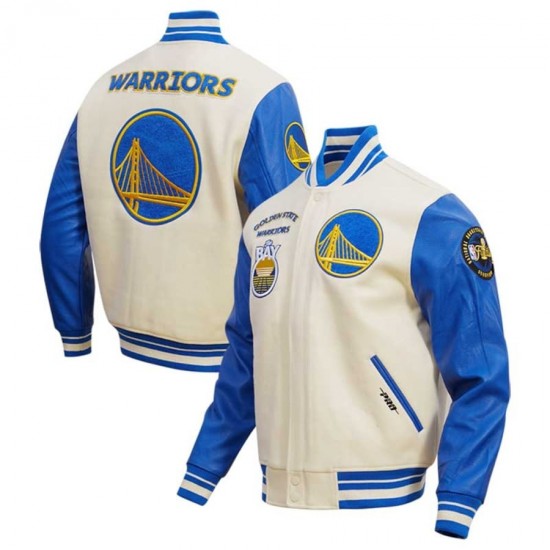 Golden State Warriors Pro Standard Retro Classic Varsity Full-Zip Jacket Golden State Warriors Pro Standard Retro Classic Varsity Full-Zip Jacket