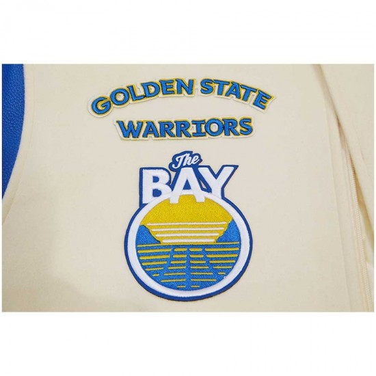 Golden State Warriors Pro Standard Retro Classic Varsity Full-Zip Jacket Golden State Warriors Pro Standard Retro Classic Varsity Full-Zip Jacket