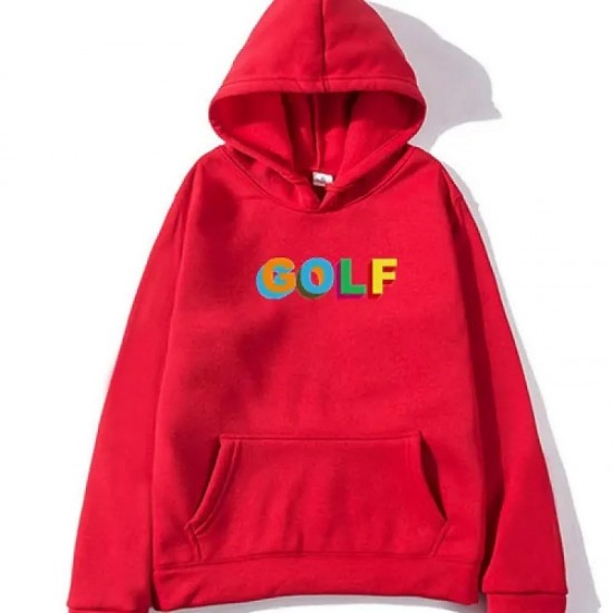 Golf Wang Tyler The Creator Golf Red Fleece Hoodie Golf Wang Tyler The Creator Golf Red Fleece Hoodie
