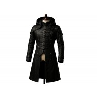 Gothic Leather Trench Coat 