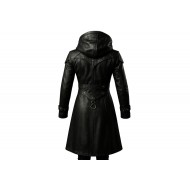Gothic Leather Trench Coat 