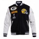 Green Bay Packers Black And White Wool Varsity Jacket Green Bay Packers Black And White Wool Varsity Jacket