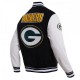 Green Bay Packers Black And White Wool Varsity Jacket Green Bay Packers Black And White Wool Varsity Jacket