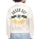 Green Bay Packers Printed Logo Varsity Satin Jacket Green Bay Packers Printed Logo Varsity Satin Jacket