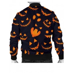 Halloween Pattern Pumpkins Bomber Jacket