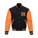 Halloween Pumpkin Black and Orange Varsity Jacket Halloween Pumpkin Black and Orange Varsity Jacket
