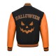 Halloween Pumpkin Black and Orange Varsity Jacket Halloween Pumpkin Black and Orange Varsity Jacket