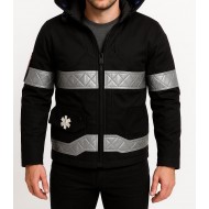 Handmade Cyberpunk 2077 Black Leather Jacket