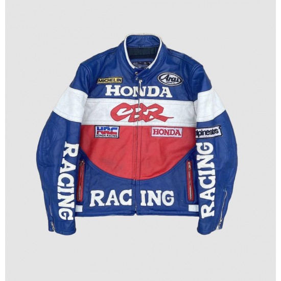 Handmade Honda CBR Racing Motorcycle Leather Jacket