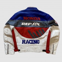 Handmade Honda Repsol Racing Leather Jacket Handmade Honda Repsol Racing Leather Jacket