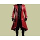 Handmade Men’s Red Leather Vampire Coat