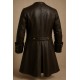 Handmade Vintage Dark Brown Leather Frock Coat