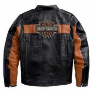 Harley Davidson Distressed Biker Leather Jacket