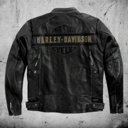 Harley Davidson Distressed Leather Men's Biker Jacket