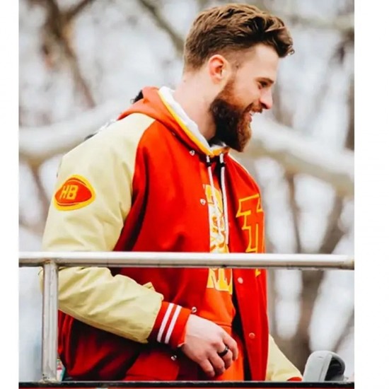 Harrison Butker Super Bowl LVII Parade Varsity Jacket Harrison Butker Super Bowl LVII Parade Varsity Jacket