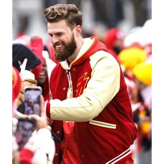 Harrison Butker Super Bowl LVII Parade Varsity Jacket Harrison Butker Super Bowl LVII Parade Varsity Jacket