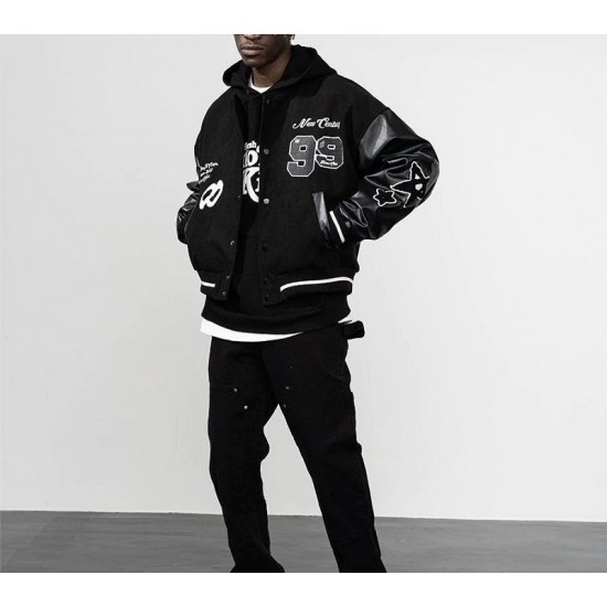Harsh And Cruel Embroidered Clouds Black Jacket Harsh And Cruel Embroidered Clouds Black Jacket