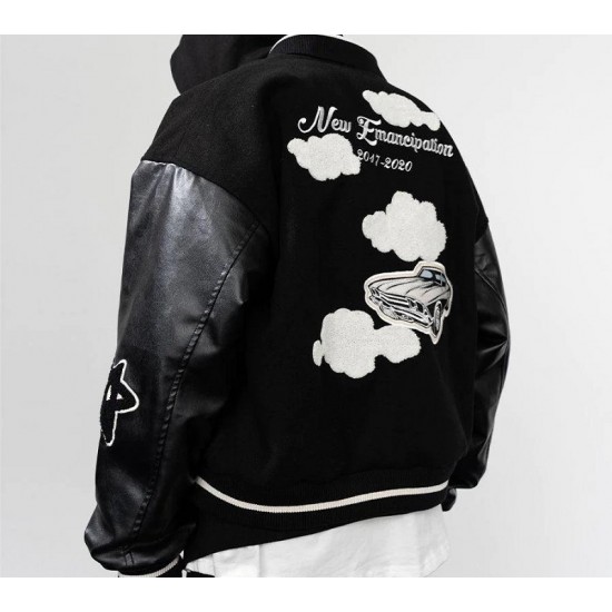 Harsh And Cruel Embroidered Clouds Black Jacket Harsh And Cruel Embroidered Clouds Black Jacket