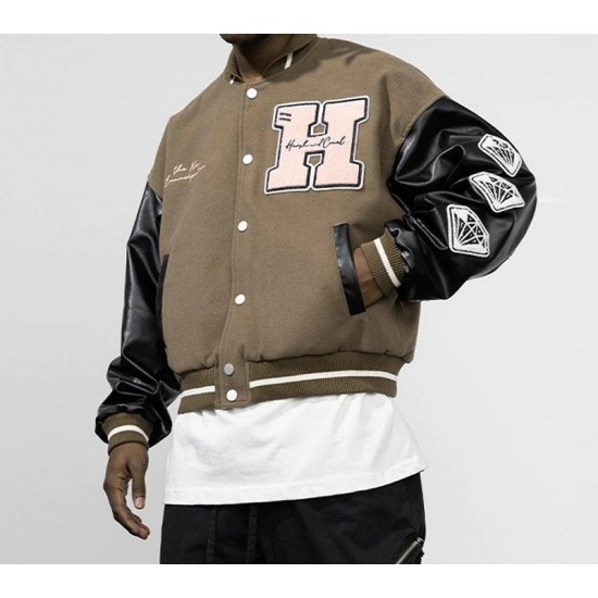 Harsh And Cruel New Century Embroidered Varsity Jacket Harsh And Cruel New Century Embroidered Varsity Jacket