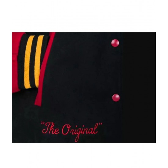 Hello Folks Mickey Mouse and Pluto Letterman Jacket Hello Folks Mickey Mouse and Pluto Letterman Jacket