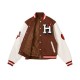 Hello Kitty Apples Wool Brown Varsity Jacket Hello Kitty Apples Wool Brown Varsity Jacket