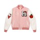 Hello Kitty Apples Wool Pink Varsity Jacket Hello Kitty Apples Wool Pink Varsity Jacket