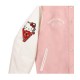 Hello Kitty Apples Wool Pink Varsity Jacket Hello Kitty Apples Wool Pink Varsity Jacket