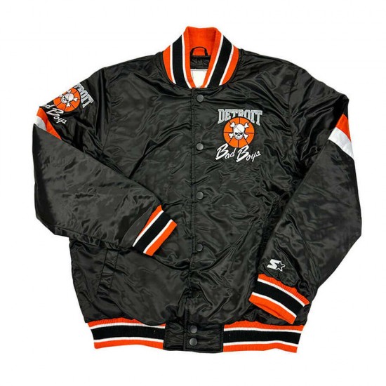 Home Game Detroit Bad Boys Black Jacket