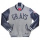 Homestead Grays Navy and Gray Varsity Jacket Homestead Grays Navy and Gray Varsity Jacket
