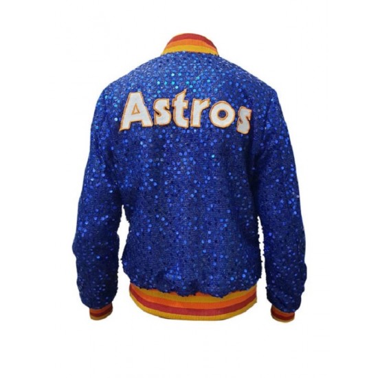 Houston Astros Sequin Bomber Jacket Houston Astros Sequin Bomber Jacket