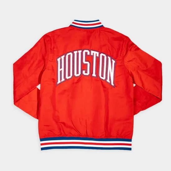 Houston Cougars Vintage UH Athletic Red Bomber Jacket Houston Cougars Vintage UH Athletic Red Bomber Jacket
