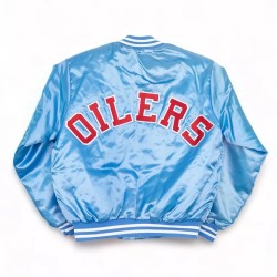 Houston Oilers 80’s Light Blue Satin Jacket