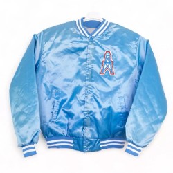 Houston Oilers 80’s Light Blue Satin Jacket