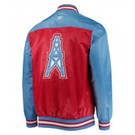Houston Oilers Gridiron Classics The Tradition II Red Varsity Satin Jacket