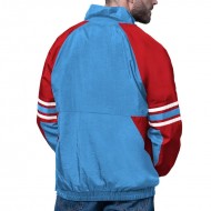 Houston Oilers Prospect Light Blue Half-Zip Pullover Jacket