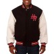 Houston Rockets Black and White Varsity Jacket Houston Rockets Black and White Varsity Jacket