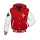 Houston Rockets NBA Varsity Red and White Jacket Houston Rockets NBA Varsity Red and White Jacket