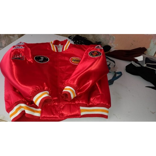 Houston Rockets Red Satin Jacket Houston Rockets Red Satin Jacket