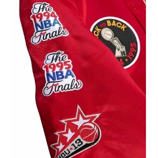 Houston Rockets Red Satin Jacket Houston Rockets Red Satin Jacket
