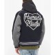 Human Made Duck Navy Blue and Grey Wool Jacket Human Made Duck Navy Blue and Grey Wool Jacket