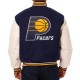 Indiana Pacers Navy and White Varsity Jacket Indiana Pacers Navy and White Varsity Jacket