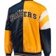 Indiana Pacers Starter Satin Yellow and Blue Jacket Indiana Pacers Starter Satin Yellow and Blue Jacket