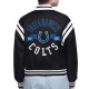 Indianapolis Colts Printed Logo Varsity Satin Jacket Indianapolis Colts Printed Logo Varsity Satin Jacket