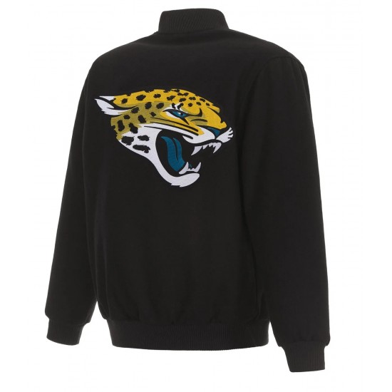 Jacksonville Jaguars Bomber Black Wool Jacket Jacksonville Jaguars Bomber Black Wool Jacket