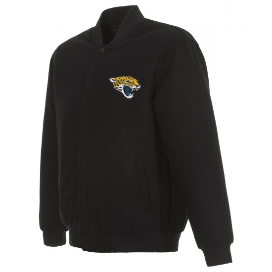 Jacksonville Jaguars Bomber Black Wool Jacket Jacksonville Jaguars Bomber Black Wool Jacket
