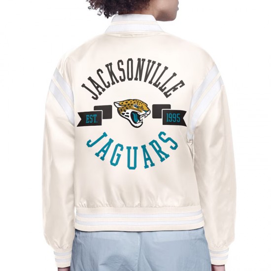 Jacksonville Jaguars Printed Logo Varsity Satin Jacket