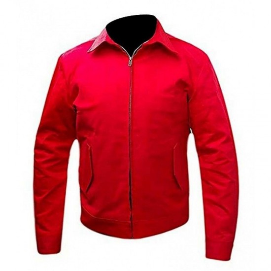 James Dean Rebel Without a Cause Jim Stark Men's Red Cordura Jacket James Dean Rebel Without a Cause Jim Stark Men's Red Cordura Jacket