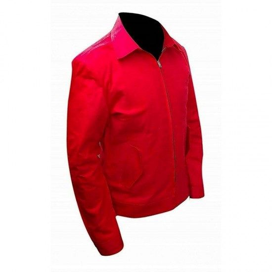 James Dean Rebel Without a Cause Jim Stark Men's Red Cordura Jacket James Dean Rebel Without a Cause Jim Stark Men's Red Cordura Jacket