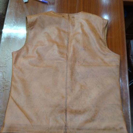 John Wayne Brown Leather Vest